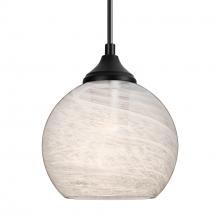 Besa Lighting OP-JILLYCL-EDIL-BK - Besa, Jilly Outdoor Pendant, Vapor Clear, Black Finish, 1x5W LED Filament