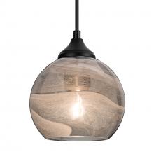 Besa Lighting OP-JILLYSM-EDIL-BK - Besa, Jilly Outdoor Pendant, Vapor Smoke, Black Finish, 1x5W LED Filament