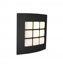 Besa Lighting QUAD10-LED-BK - Besa, Quad 10 Sconce, Opal/Black, 1x10W LED