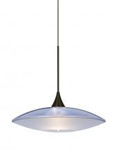 Besa Lighting RXP-6294BL-BR - Besa Pendant Spazio Bronze Blue/Frost 1x50W MAX GY6.35 Base
