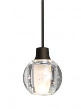 Besa Lighting RXP-BOCA3BB-BR - Besa, Boca 3 Cord Pendant, Clear Bubble, Bronze Finish, 1x35W MAX GY6.35 Base