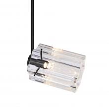 Besa Lighting SP-ICE4CL-18-BK - Besa Ice 4 Spotlight with 18" stem, Clear Glass, Black Finish, 1x35W Bipin