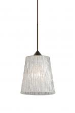 Besa Lighting XP-5125GL-BR - Besa Pendant Nico 4 Bronze Stone Glitter 1x35W MAX GY6.35 Base