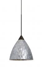 Besa Lighting XP-EVESS-BR - Besa, Eve Cord Pendant, Stone Silver Foil, Bronze Finish, 1x50W MAX GY6.35 Base