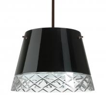 Besa Lighting 1KT-4394BC-BR - Besa Stem Pendant Amelia 18 Bronze Black/Hand-Cut 3x100W A19