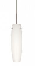 Besa Lighting 1XC-412107-LED-BR - Besa Stilo 11 Pendant, Opal Matte, Bronze, 1x9W LED
