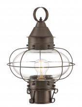  1321-BR-CL - Cottage Onion Outdoor Post Lantern