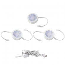  HR-AC73-CS-WT - Puck Light Kit- 2 Double Wire Lights, 1 Single Wire Lights, and Cord