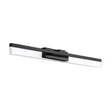 Eglo 204053A - 1 LT Integrated LED Bath/Vanity Light w/ Matte Black Finish & Satin Acrylic Shade
