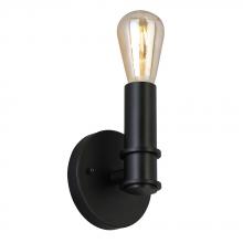  204465A - 1x60W wall light with a black finish