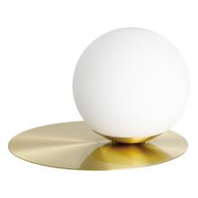  39954A - Arenales - 1 LT Table Lamp With a Brushed Brass Finish and White Opal Glass Shade