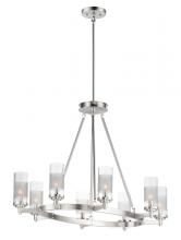 Maxim 26328CLFTSN - Crescendo 8-Light Oval Chandelier