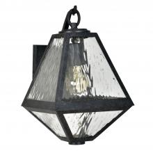  GLA-9701-WT-BC - Brian Patrick Flynn for Crystorama Glacier 1 Light Black Charcoal Outdoor Sconce