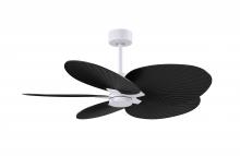 Matthews Fan Company AKTP-MWH-BK - Alessandra Tropical - Five Blade Ceiling Fan - Matte White Finish - Matte Black Blades