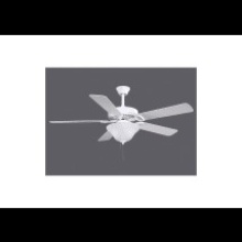 Matthews Fan Company AM-TW-WH-52-LK - America - 52" Builder Fan - LED Light Kit - Gloss White Finish