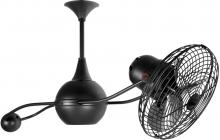 Matthews Fan Company B2K-BK-MTL - Brisa 2000 - Rotational Ceiling Fan - Matte Black Finish - Metal Blades