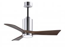 Matthews Fan Company PA3-CR-WA-42 - Patricia-3 - 42" Three Blade Ceiling Fan - 5CCT Integrated LED - Polished Chrome Finish