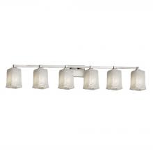 Justice Design Group GLA-8436-26-WHTW-NCKL - Regency 6-Light Bath Bar