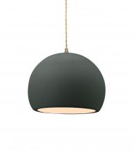 Justice Design Group CER-6530-ADOB-ABRS-BEIG-TWST-LED1-700 - Small Globe 1-Light Pendant