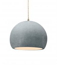 Justice Design Group CER-6533-CONC-ABRS-BEIG-TWST-LED1-700 - Medium Globe 1-Light Pendant