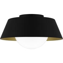 Quoizel QFL6182MBK - Damascus 1-Light Matte Black Flush Mount Light
