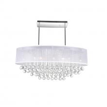  5063P36C (Clear+ W) - Radiant 9 Light Drum Shade Chandelier With Chrome Finish