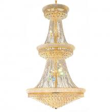 CWI Lighting 8001P42G - Empire 38 Light Down Chandelier With Gold Finish