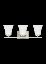  4411603-962 - Bayfield contemporary 3-light indoor dimmable bath vanity wall sconce in brushed nickel silver finis