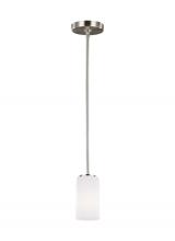  6124601EN3-962 - Alturas contemporary 1-light LED indoor dimmable ceiling hanging single pendant light in brushed nic
