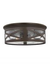 Generation Lighting 7821402-71 - Two Light Outdoor Ceiling Flush Mount