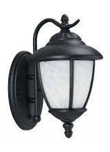  84049EN3-185 - Yorktown transitional 1-light LED outdoor exterior medium wall lantern sconce in forged iron finish