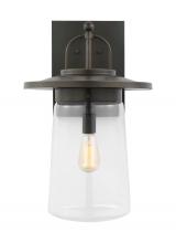 Generation Lighting 8808901EN7-71 - Tybee casual 1-light LED outdoor exterior extra large wall lantern sconce in antique bronze finish
