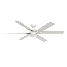 Casablanca Fan Company 53568 - Casablanca 65" Melia ENERGY STAR® Fresh White Damp Rated Ceiling Fan w/ LED Lt Kit and Wall Cont