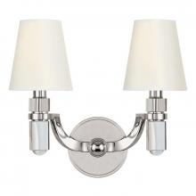  982-PN-WS - 2 LIGHT WALL SCONCE w/WHITE SHADE