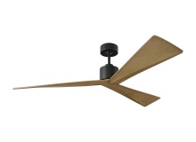 Visual Comfort & Co. Fan Collection 3ADR60MBK - Adler 60 Ceiling Fan in Midnight Black with Natural Honey Blades