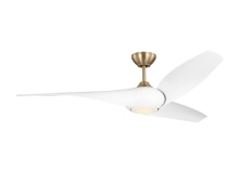 Visual Comfort & Co. Fan Collection 3TNSM60BBSD - Topan Smart 60 LED Ceiling Fan in Burnished Brass with Matte White Blades and Light Kit