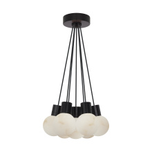 Visual Comfort & Co. Modern Collection SLCH54330BB - Mina Alabaster 7-Light Small Chandelier
