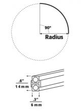 Visual Comfort & Co. Architectural Collection 700MOBH9060BRZ - Pre-Bent 90ÃƒÆ’Ã¢â‚¬Å¡Ãƒâ€šÃ‚Â° Curve MonoRail