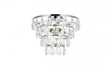Elegant 1101F16C - Ella 16 inch flush mount in chrome