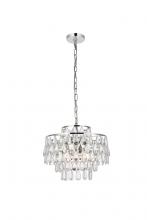 Elegant 1102D16C - Mila 16 inch pendant in chrome