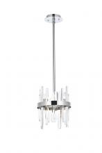  2200D10C - Serena 10 Inch Crystal Round Pendant in Chrome