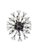 Elegant 2500W19BK - Vera 19 inch crystal starburst wall sconce in black