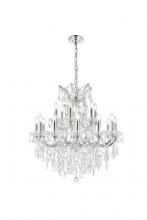 Elegant 2800D30C/RC - Maria Theresa 19 light Chrome Chandelier Clear Royal Cut Crystal