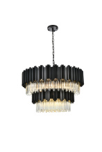 Elegant 3400G32BK - Pendant D32"H19"L12 Black