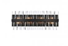 Elegant 6200W30BK - Serephina 30 inch crystal bath sconce in black