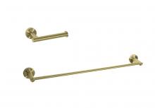 Elegant HWB-11S2BGD - Bathroom hardware set 24"x2.8"+6.2"x3.5" brushed gold