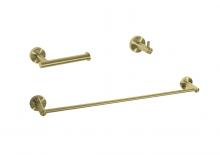 Elegant HWB-11S3HBGD - Bathroom hardware set 24"x2.8"+6.2"x3.5"+2.6"x1.6" brushed gold