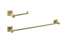 Elegant HWB-12S2BGD - Bathroom hardware set 24"x2.7+6.6"x3.1" brushed gold
