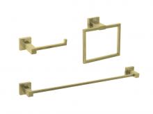 Elegant HWB-12S3RBGD - Bathroom hardware set 24"x2.7+6.6"x3.1"+7.8"x5.9 brushed gold