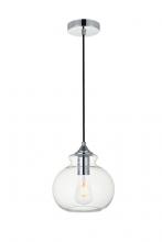  LD2245C - Destry 1 Light Chrome Pendant with Clear Glass